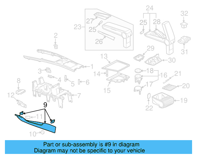 Side Trim Panel 3D1-863-304-B-6C3 - View 3