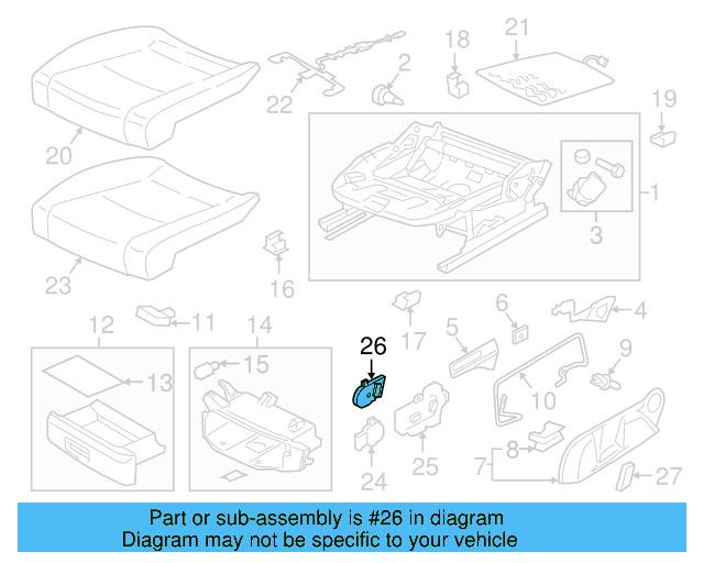 Seat Back Adjust 1K0-959-777-9B9 - View 15