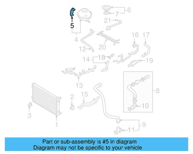 Reservoir Cover 1C0-121-422 - View 9