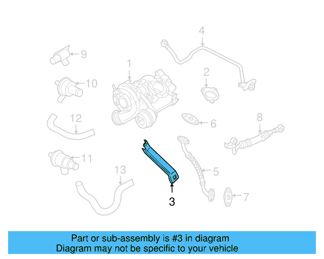 Turbocharger Bracket 06A-145-536-B - View 4