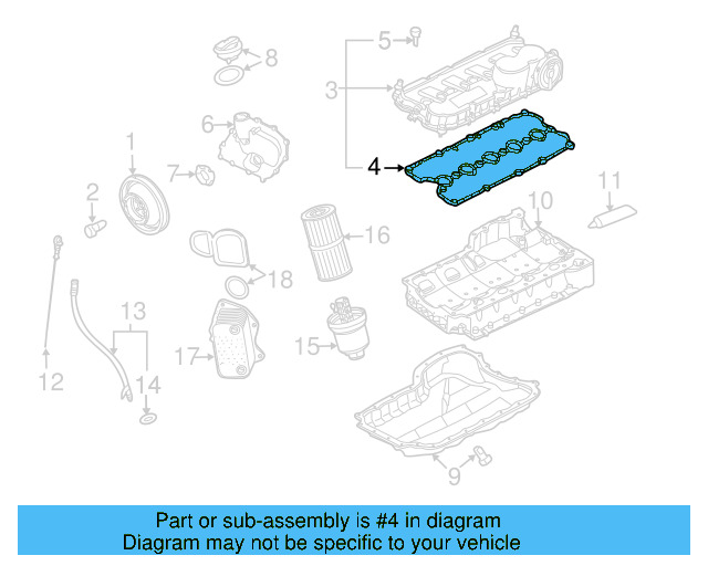 Valve Cover Gasket 07K-103-483-B - View 9