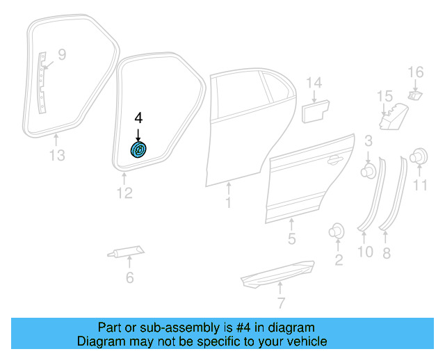 Door Shell Hole Cover 8Z0-837-111