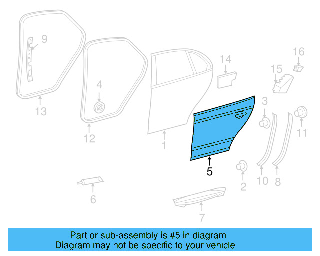 Door Weather 1K5-839-702-B-5AP - View 8