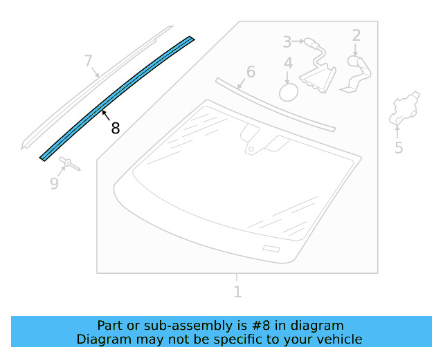Retaining Strip 3G8-854-541 - View 3