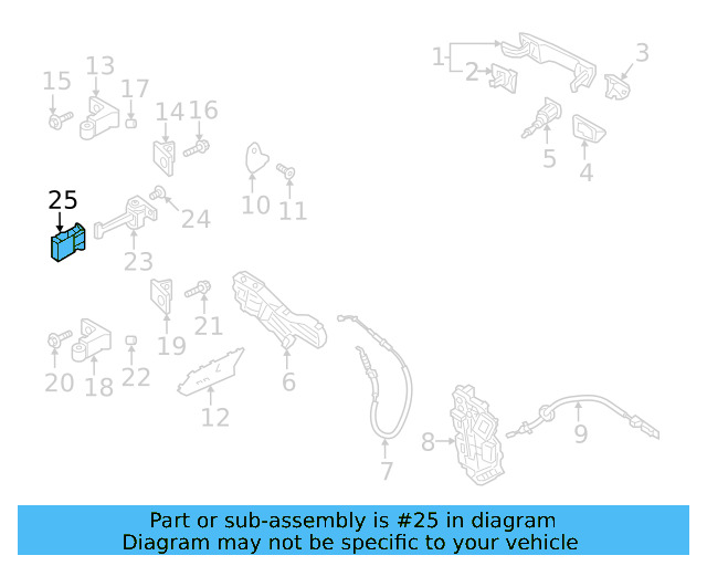 Door Check Cover 3G8-837-267 - View 3