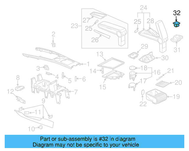 Retainer Cap 3D0-863-359-B41 - View 3