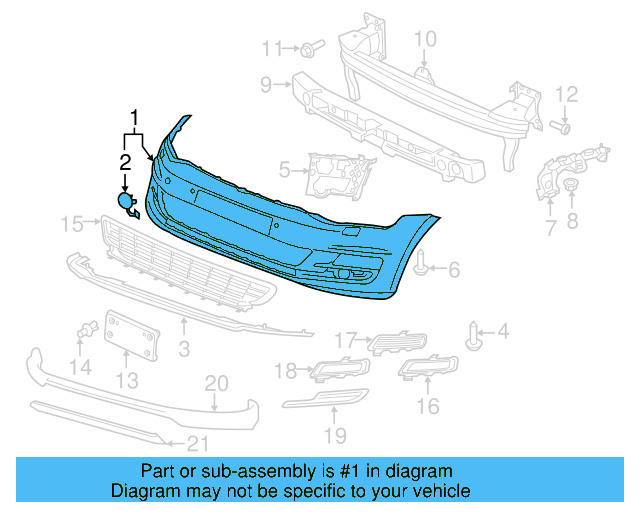 Bumper Cover (Unpainted) 5gm807217gru - View 3