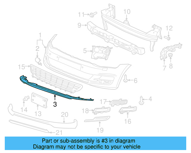 Retaining Strip 5GM-805-915-9B9 - View 11