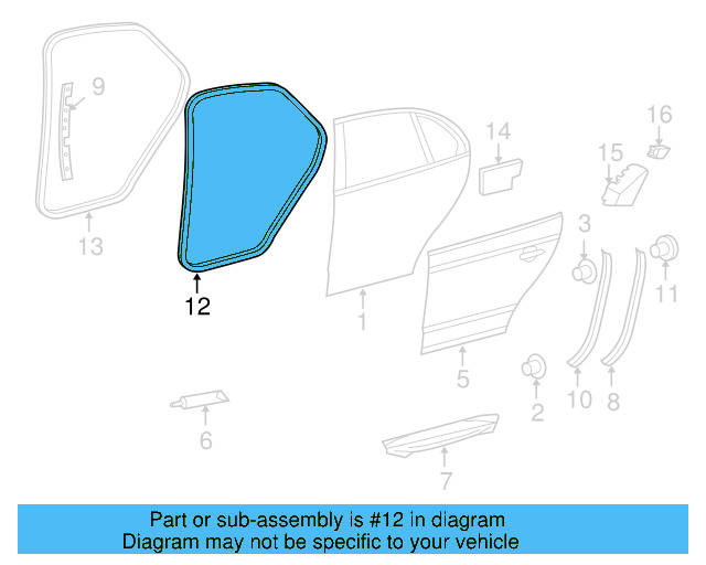 Door Weather 1K5-839-702-B-5AP - View 5