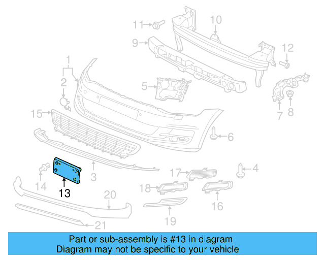 License Bracket 5GM-807-287-9B9 - View 3