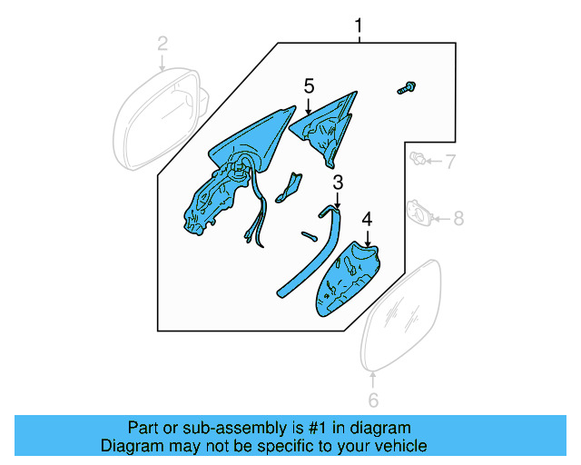 Door Mirror Housing 1J1-857-508-K-01C