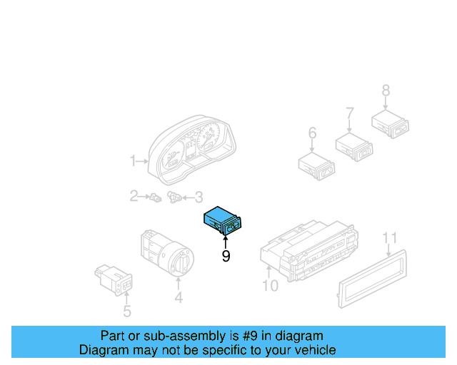 Seat Heat Switch 1J0-963-563-B-01C - View 7