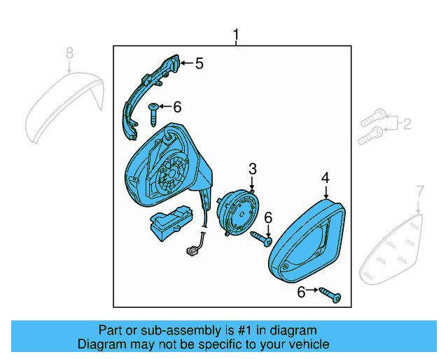 Mirror Assembly 5GM-857-508-9B9 - View 5