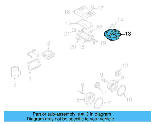 Rear Dr Speaker 561-035-453-A - View 44