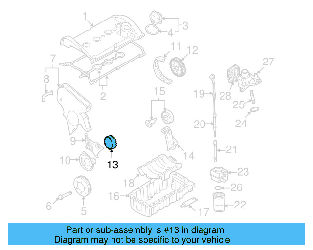 Engine Timing Crankshaft Sprocket 06A-105-263-E - View 10