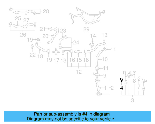Water Hose Assembly Upper Seal N-907-653-01 - View 79