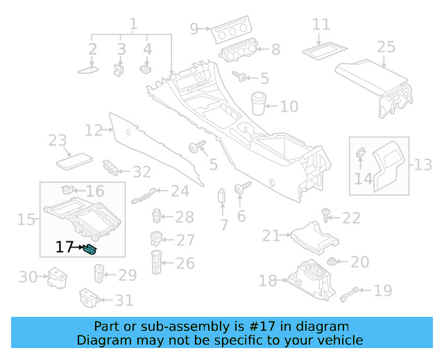 Lower Trim Panel Retainer Clip 3C8-867-190 - View 17