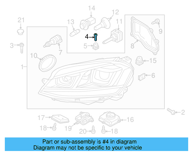 Headlamp Assembly Bolt N-911-776-01 - View 25