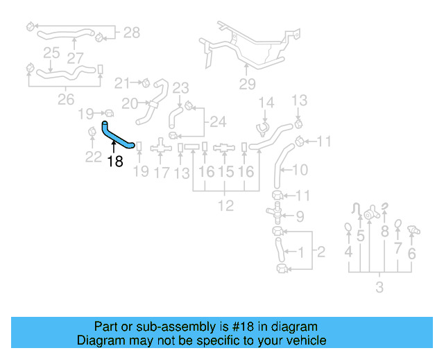 Lower Hose 1K0-121-086-L - View 7
