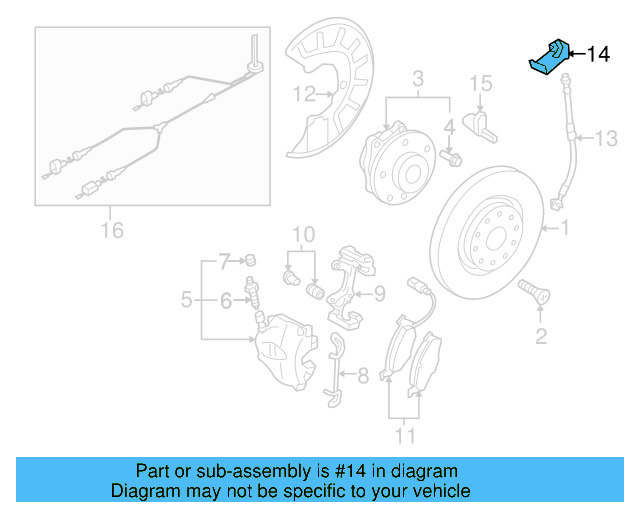 Bracket 1K0-611-846-B - View 13