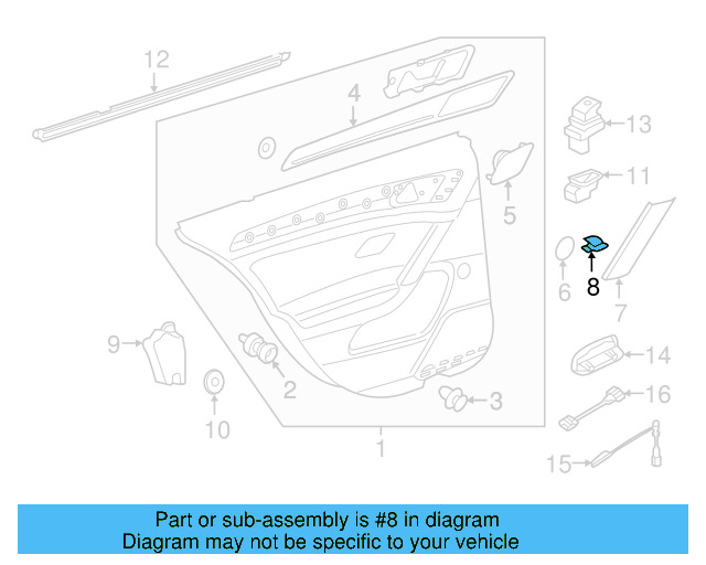 Handle Cover Clip 5G0-867-947 - View 5