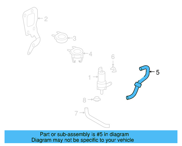 Upper Hose 1K0-121-063-C - View 6