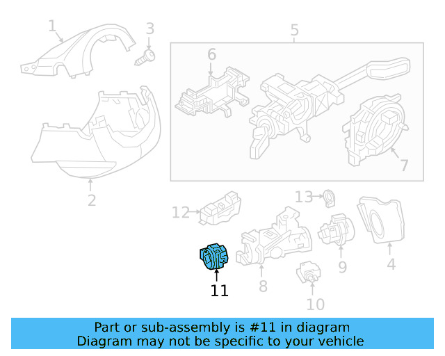 Ignition Lock Cylinder 107-905-855-AF - View 4