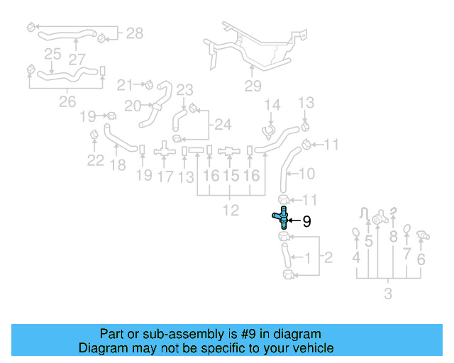 Cooling System Bypass Line Adapter 1J0-121-087-B - View 11
