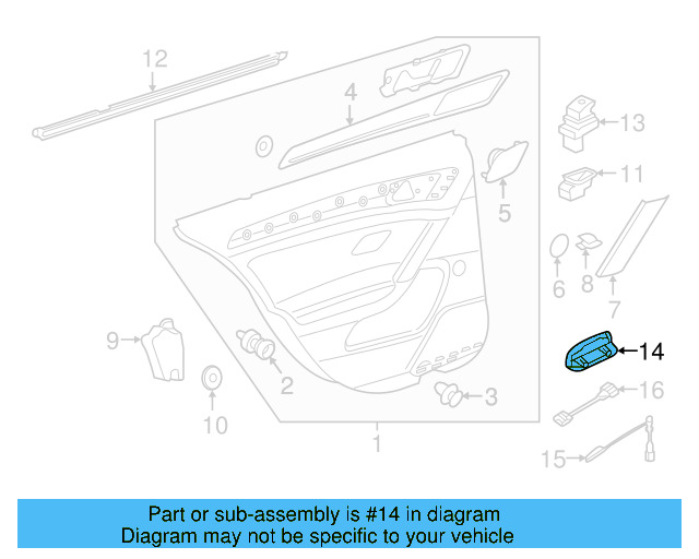 Door Interior Reflector 1K0-947-419-A - View 58
