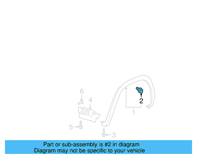 Wheel Opening Molding Retainer Clip 3C0-853-585 - View 6
