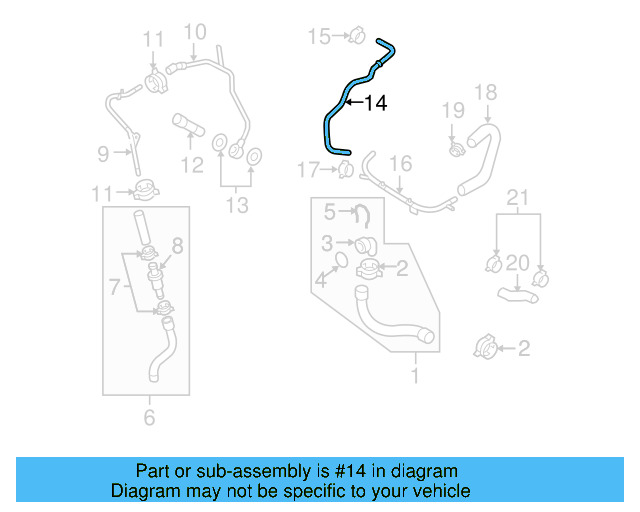 Engine Coolant Pipe 1K0-121-447-BA