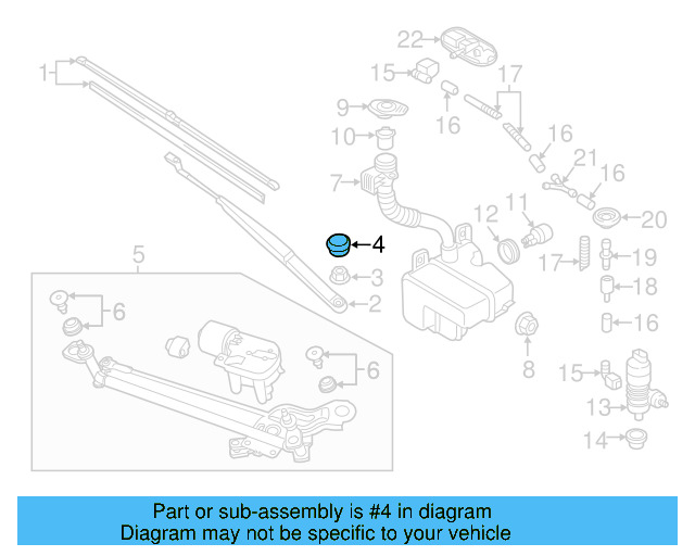 Wiper Arm Cap 5N0-955-205-9B9 - View 53