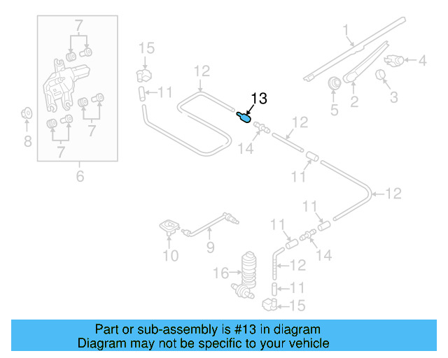 Washer Hose Elbow 3B0-955-665-C - View 49