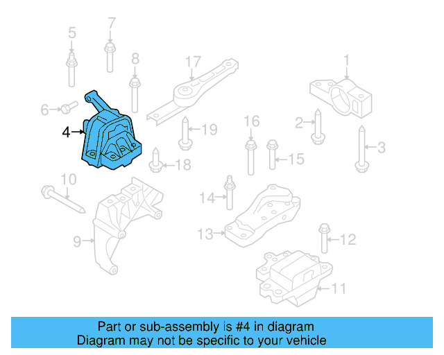 Motor Mount 5N0-199-262-K - View 4