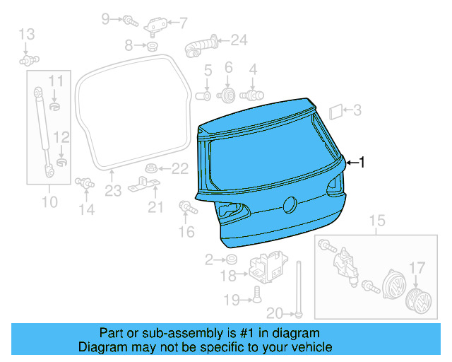 Lift Gate 5G6-827-025-Q - View 7