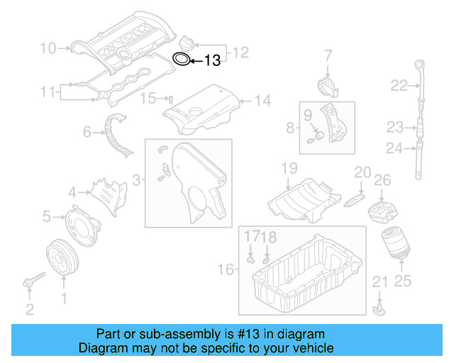 Filler Cap Gasket 06A-103-483-D - View 14