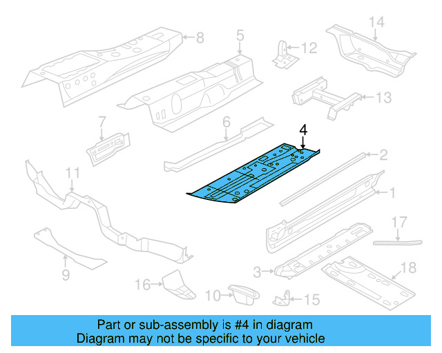 Floor Pan 5C5-803-205 - View 7