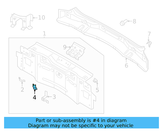 Rear Body Panel Bracket 11A-813-175 - View 6