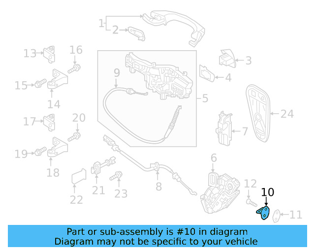 Door Lock Striker Plate 3C0-837-033-C - View 50