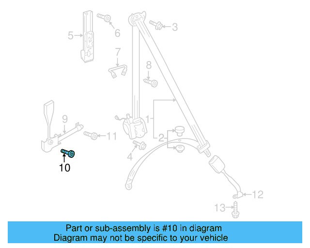 Retractor Assembly Upper Bolt N-989-243-01 - View 12