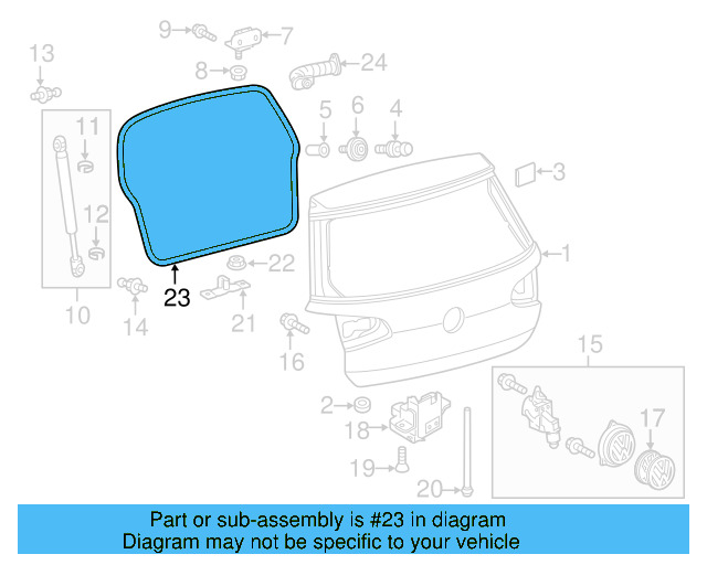 Weatherstrip 5G6-827-705-E - View 7