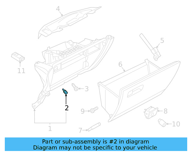 Glove Box Frame Buffer 3C0-857-145-A - View 7