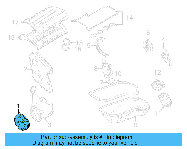 Engine Crankshaft Pulley 058-105-251-E - View 3