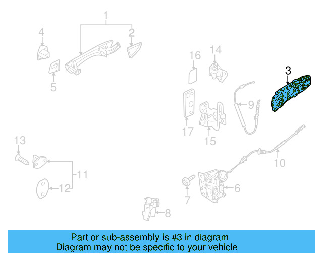 Handle, Outside Packing 1K8-837-088-B