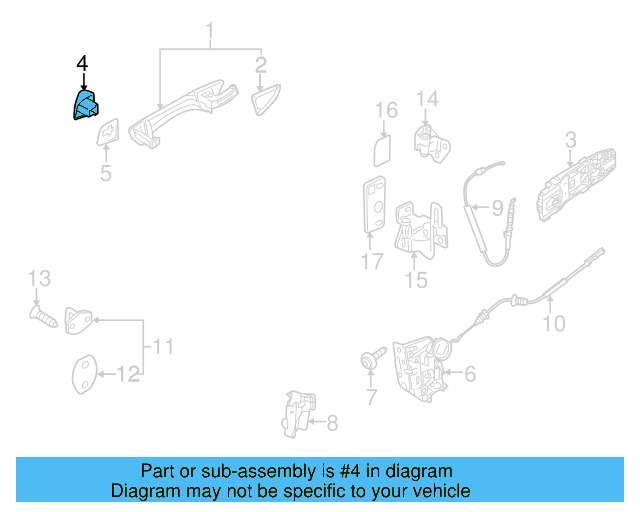 Exterior Door Handle Base 5N0-839-885-H - View 6