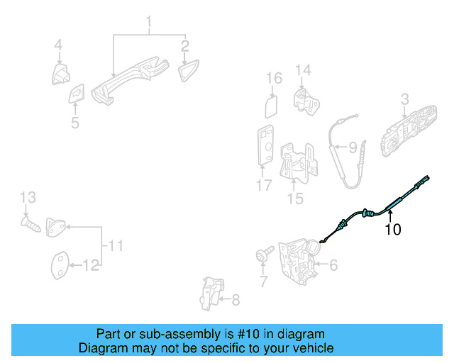 Release Cable 5K4-839-085-E - View 10
