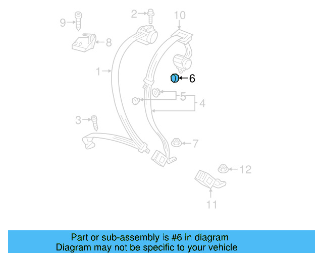 Center Belt Assembly Nut N-989-910-01 - View 20