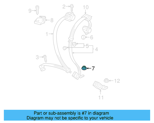 Seat Belt Guide 5G0-857-817 - View 14