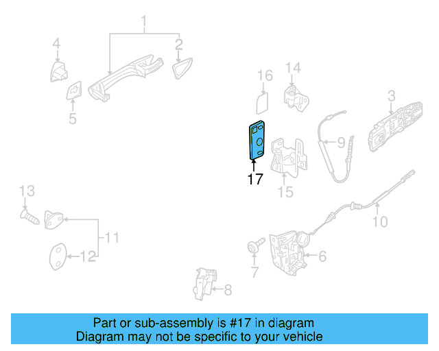 Lower Hinge Backing Plate 1K0-831-287-B