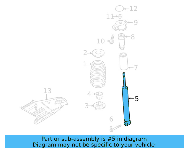 Suspension Shock Absorber 5QX513029C - View 3